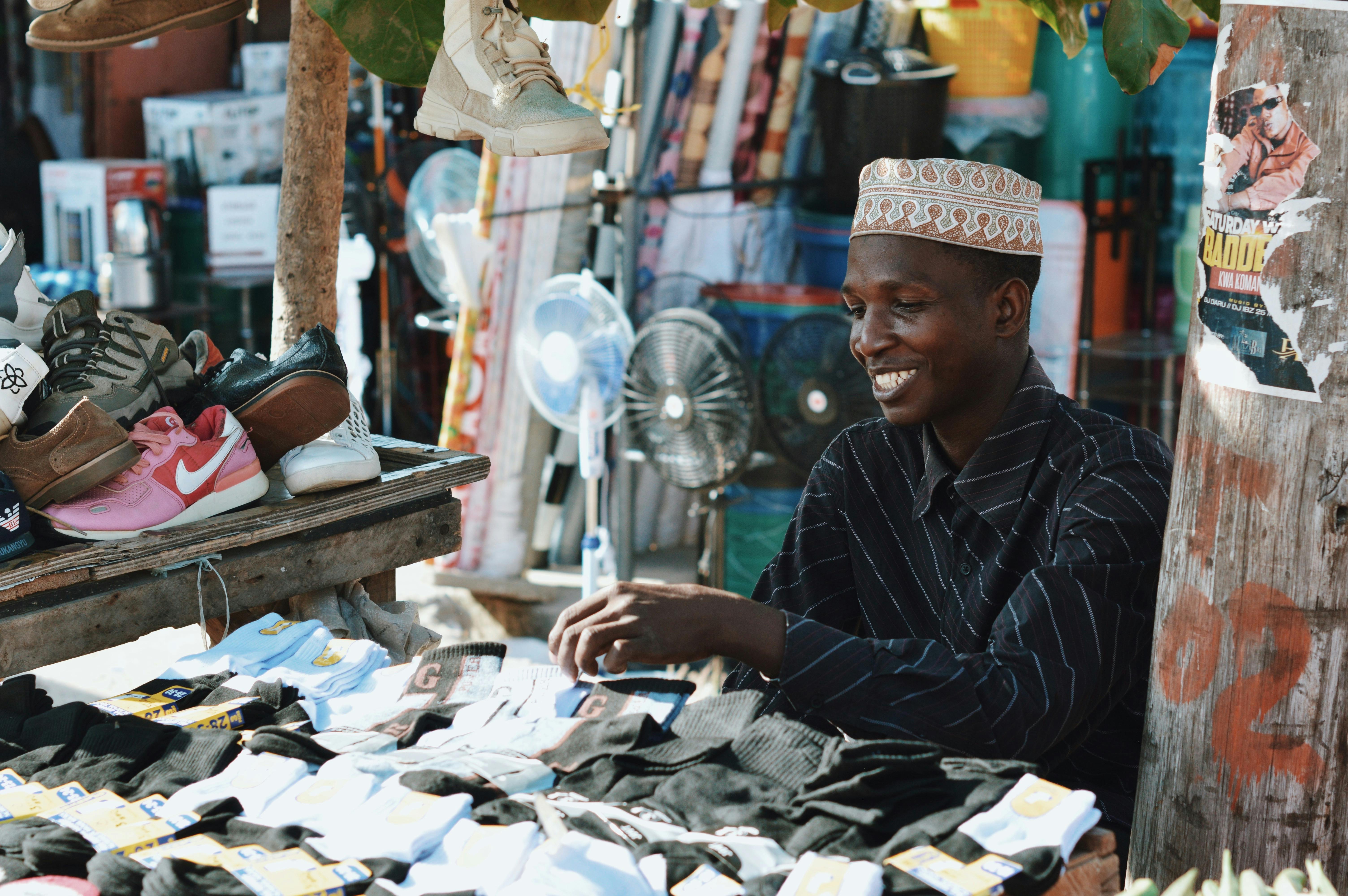 Vendor at market in Somalia